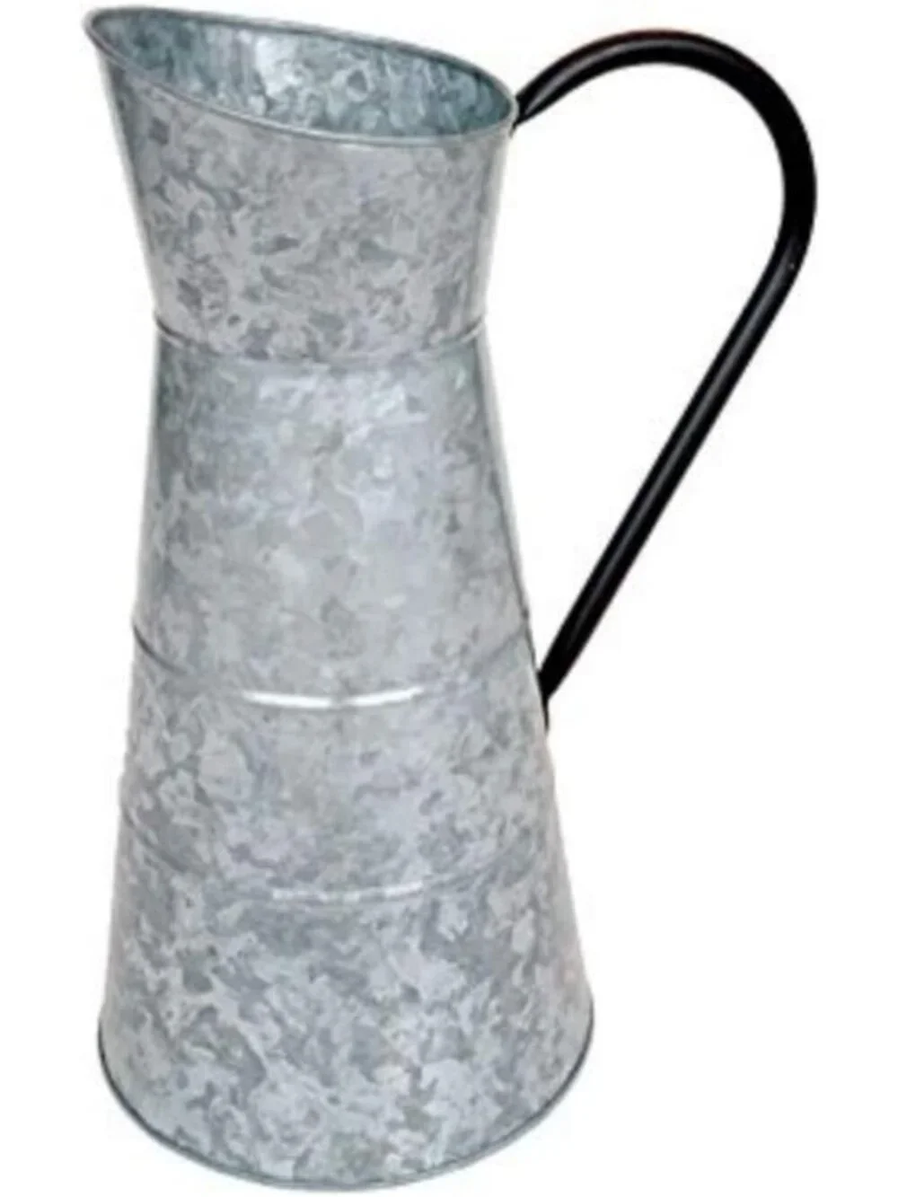 Vintage-Inspired Galvanized Metal Watering Jug, 10x16 Inch Garden Decor